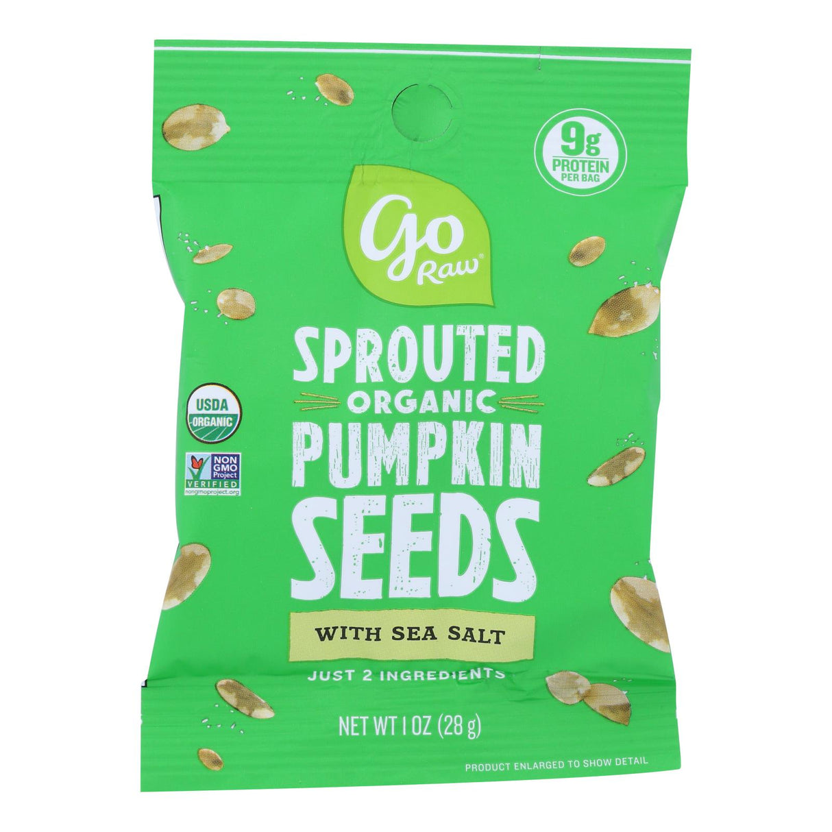 Go Raw Sea Salt Sprinkled Seed Pumpkin - 1 Oz - Case of 12 - Cozy Farm