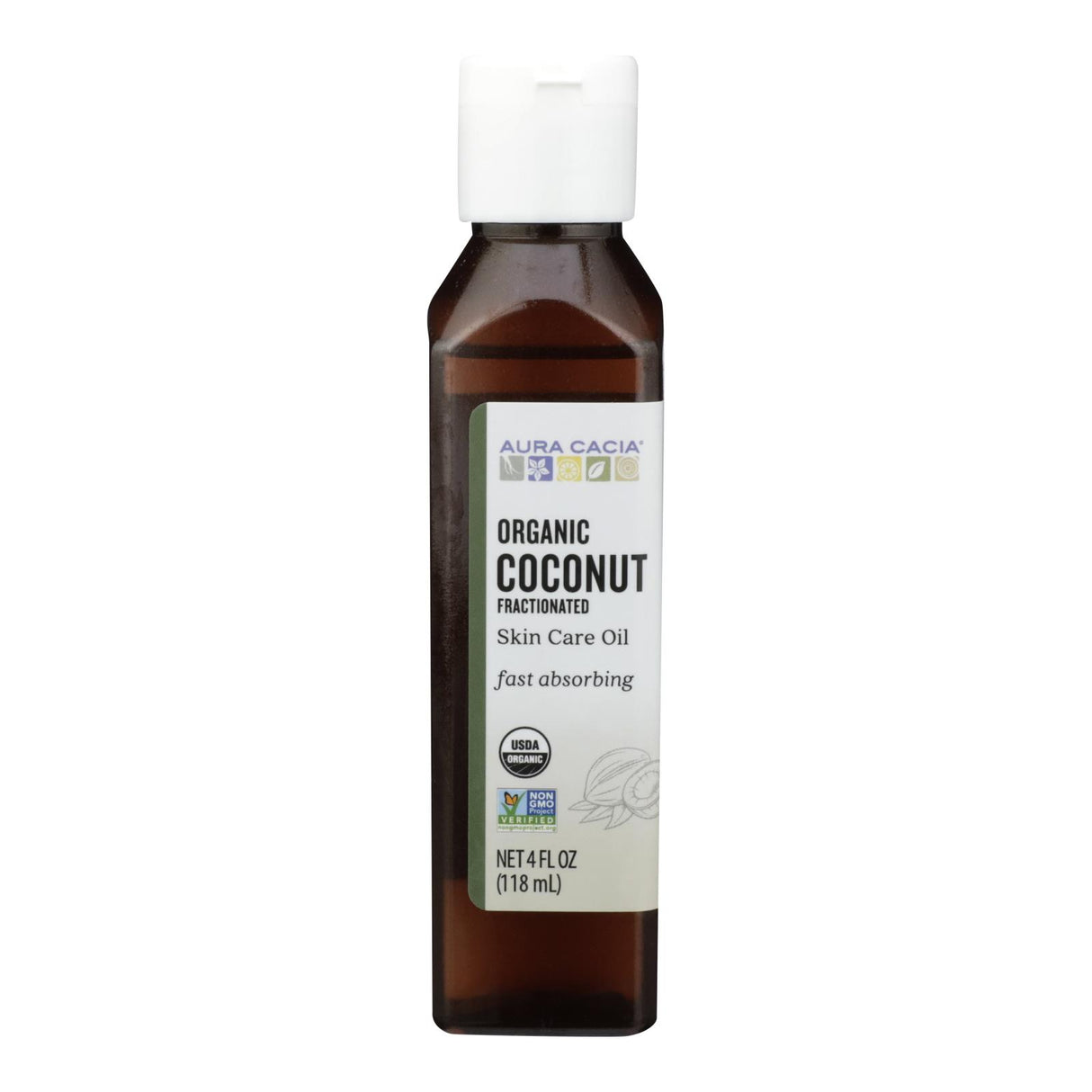 Aura Cacia Fractionated Coconut Oil - 4 Fl Oz - Cozy Farm