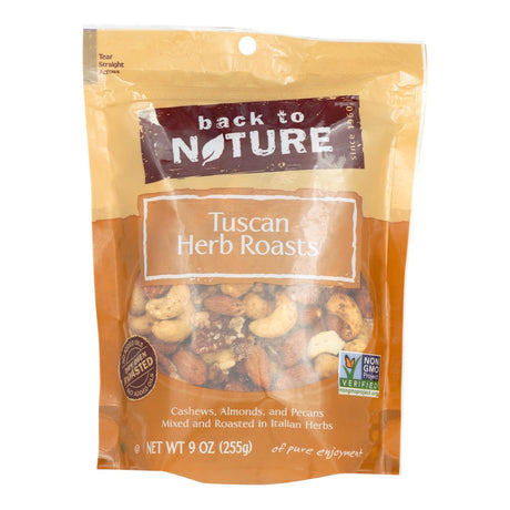 Back To Nature Tuscan Herb Roasted Walnuts (Pack of 9) - 9 Oz. - Cozy Farm 