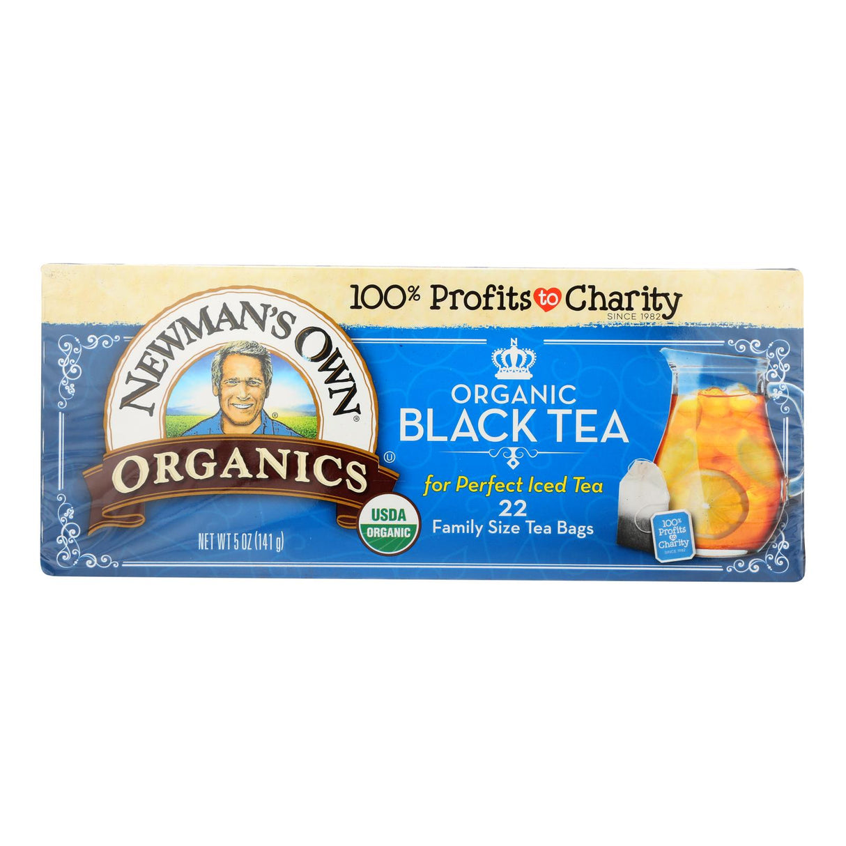 Newman's Own Organics Black Tea, 22ct Family Pack - Cozy Farm