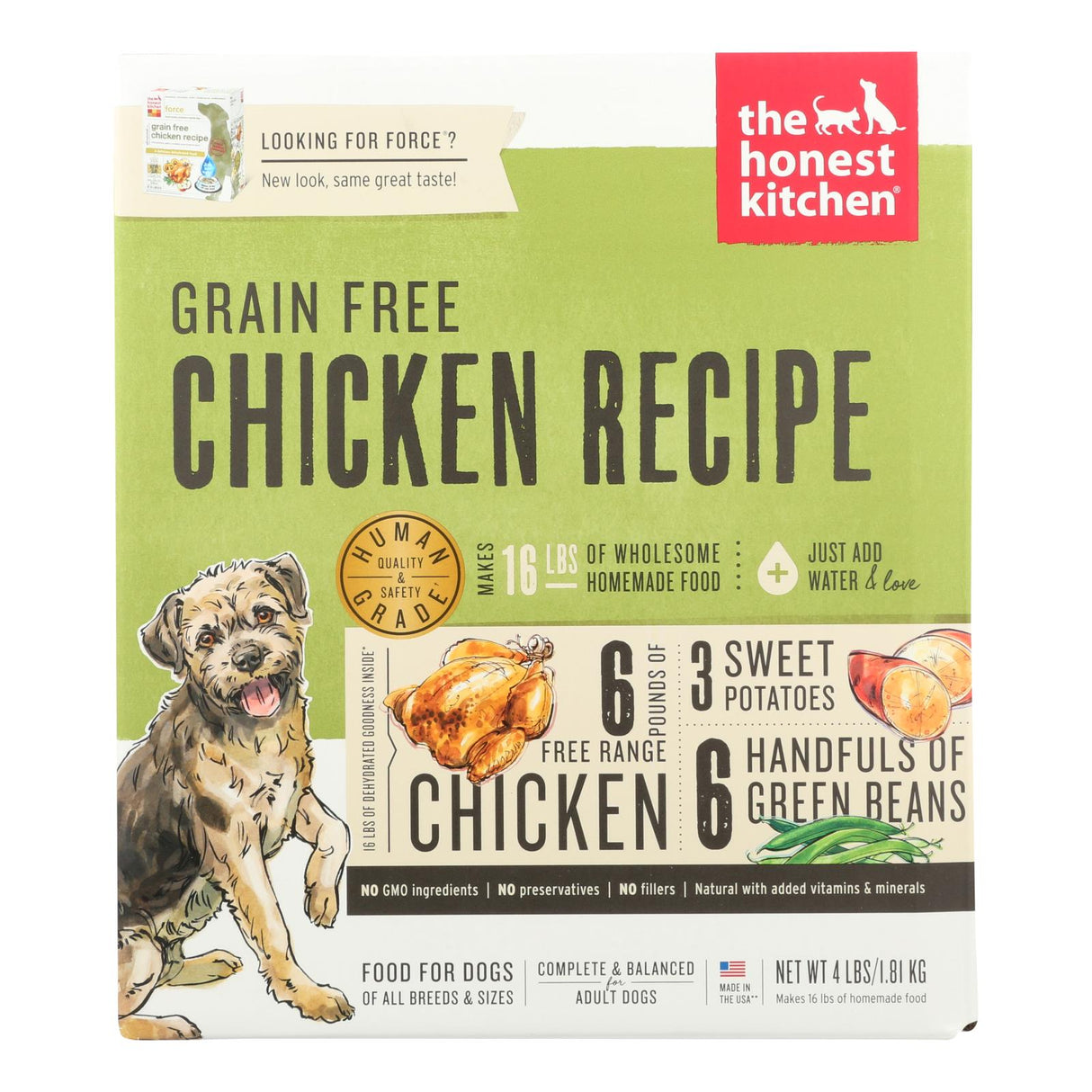 The Honest Kitchen Force - Grain Free Chicken Dog Food (4 Lbs.) - Cozy Farm