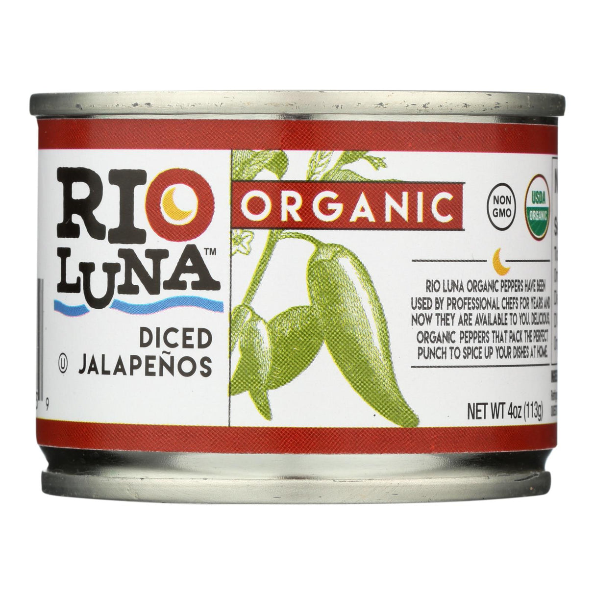 Rio Luna Organic Diced Jalapenos - 4 oz Pack (Case of 12) - Cozy Farm