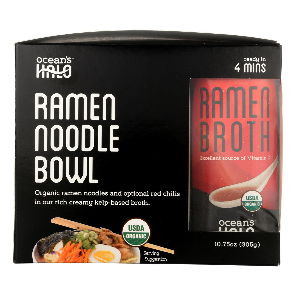 Ocean's Halo Authentic Japanese Style Ramen Noodle Bowl (Pack of 6) 10.75oz - Cozy Farm