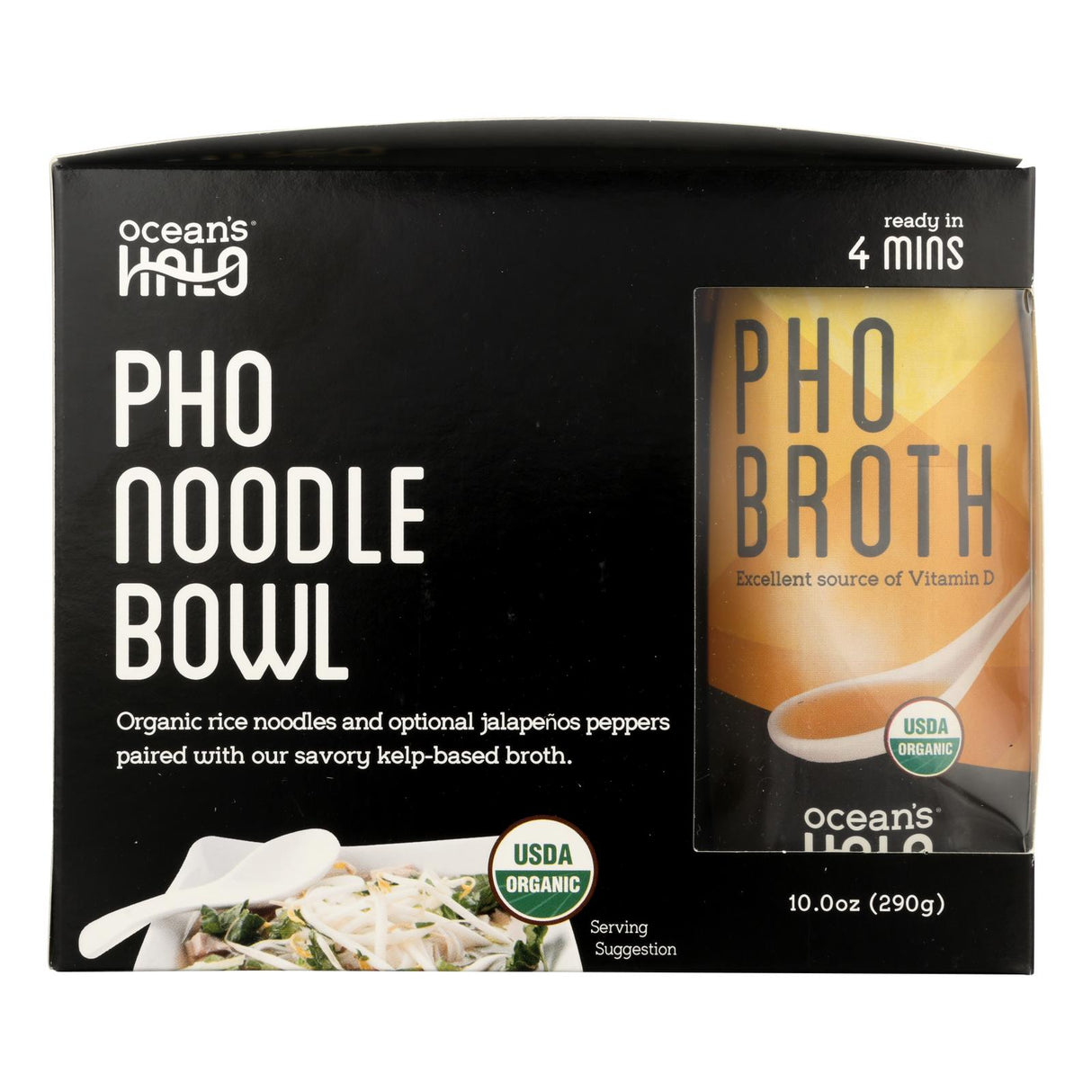 Ocean's Halo Pho Noodle Bowl | 6 Pack, 10 Oz Per Bowl - Cozy Farm