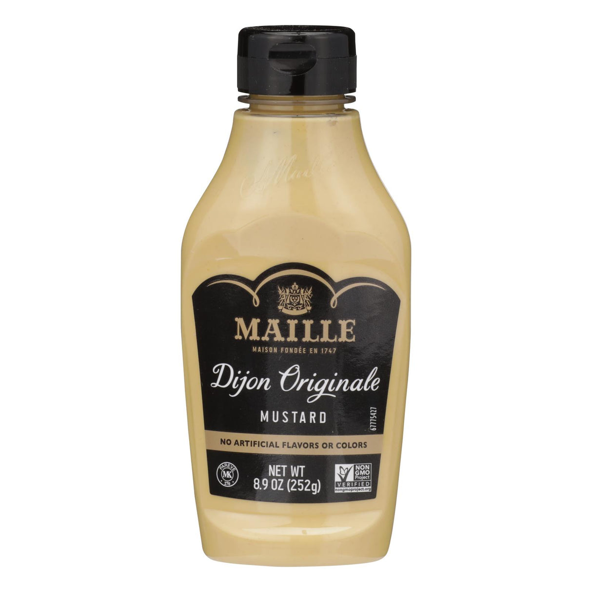 Maille Original Dijon Mustard Squeeze, Pack of 6 - 8.9 Fl Oz Each - Cozy Farm