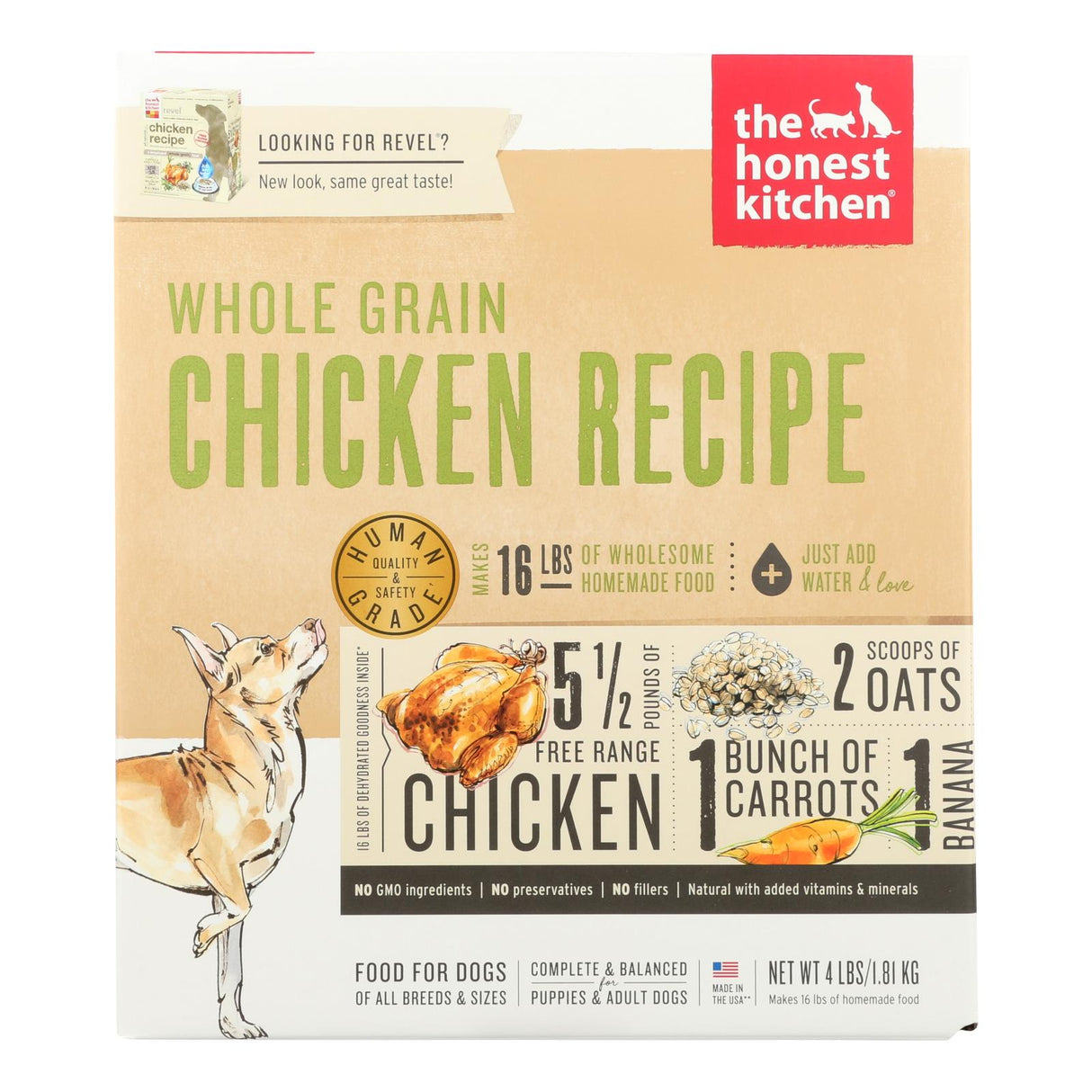 The Honest Kitchen Revel Whole Grain Chicken Dog Food (4 Lbs.) - Cozy Farm