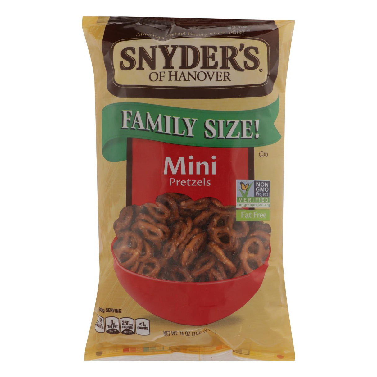 Snyder's Pretzels Mini Family Size (Pack of 12) - 16 Oz - Cozy Farm