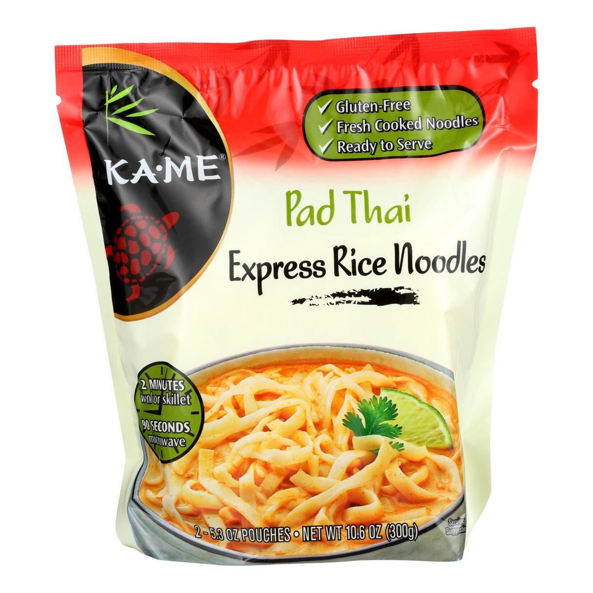 Ka-me Pad Thai Express Rice Noodles for Authentic Thai Dish (Pack of 6 - 10.6 Oz) - Cozy Farm