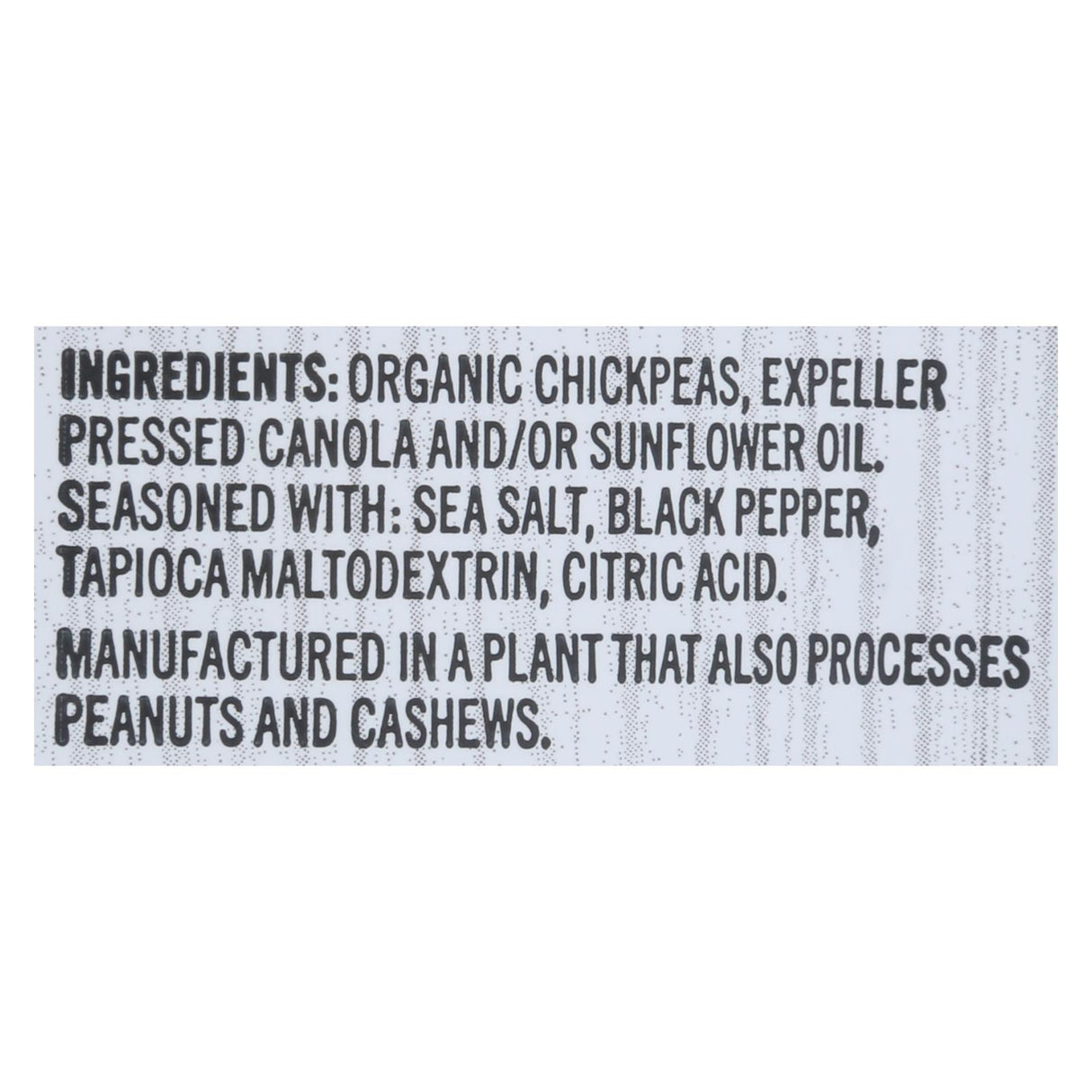 Saffron Road Crunchy Chickpeas Sea Salt & Black Pepper (Pack of 6) 5.4 Oz - Cozy Farm