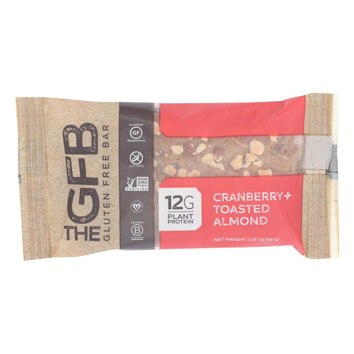 The Gluten Freeb Bar - Gluten Free Cranberry Toasted Almond - Case Of 12 - 2.05 Oz Each - Cozy Farm