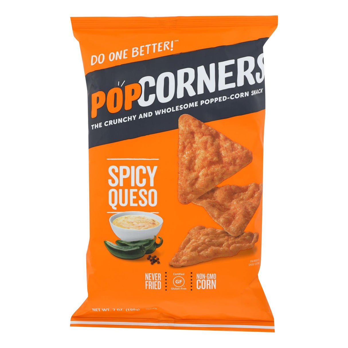 Popcorners Spicy Queso Chips - 7 Oz (Pack of 12) - Cozy Farm