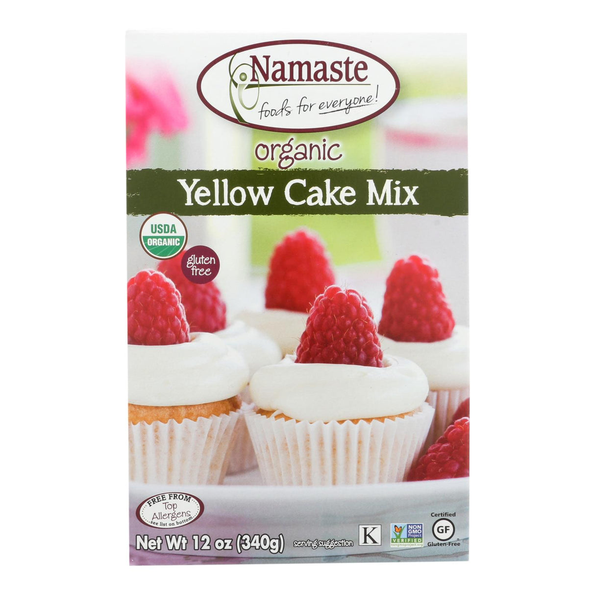 Namaste Foods Organic Yellow Cake Mix (Pack of 6 - 12 Oz.) - Cozy Farm