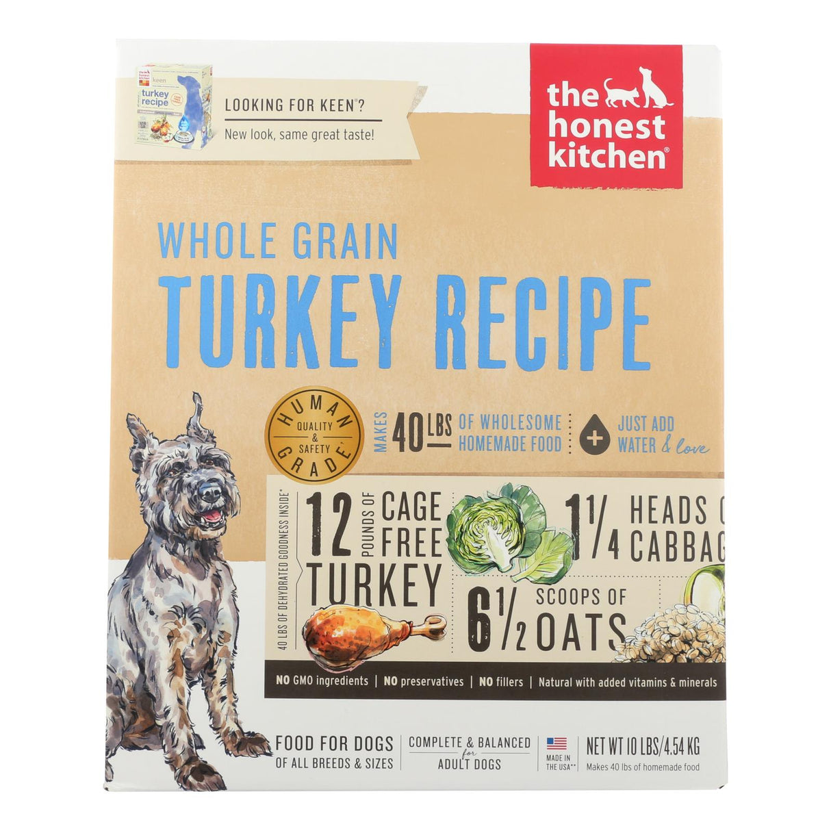 The Honest Kitchen Keen Dehydrated Dog Food - 10 Lb. - Cozy Farm