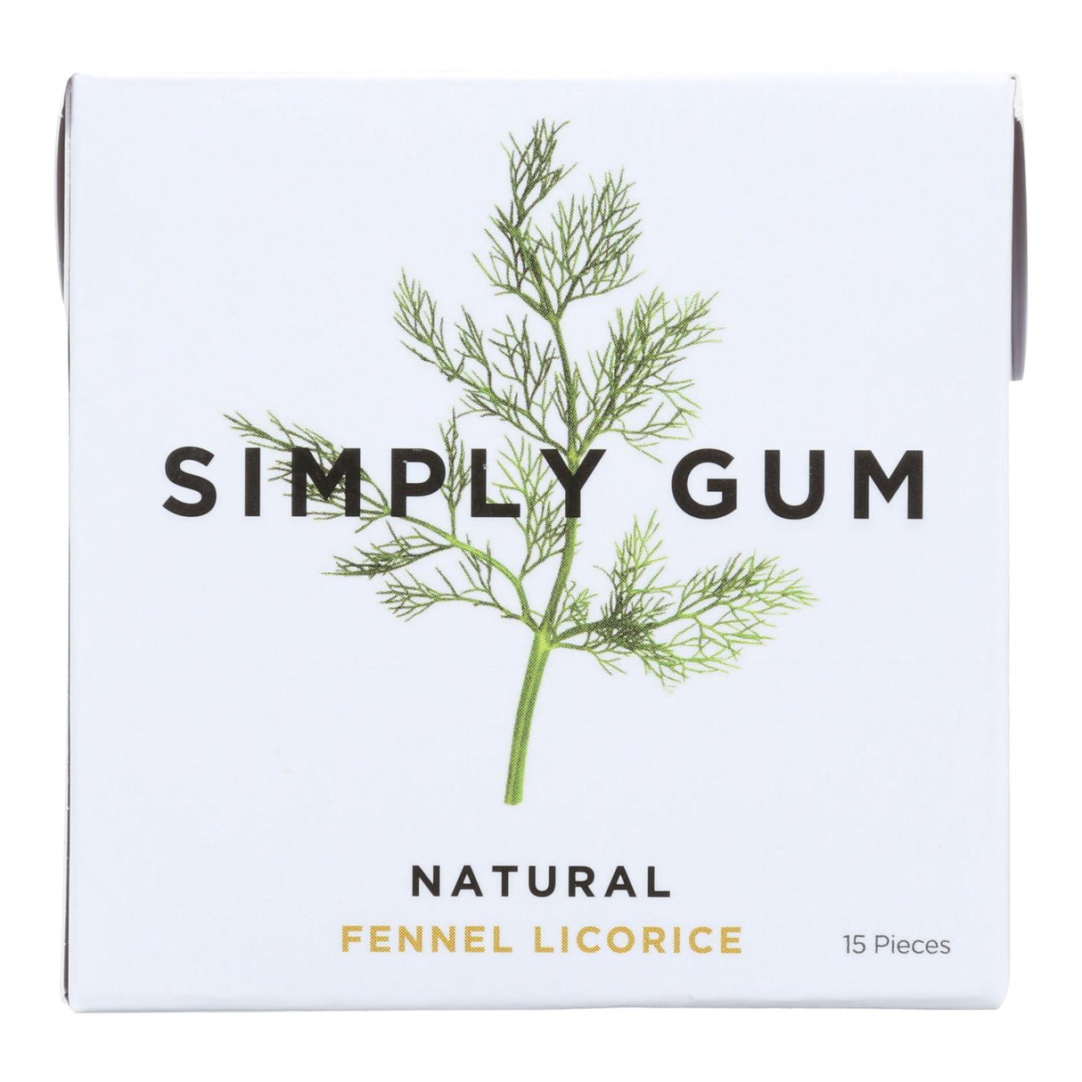 Simply Gum Fennel Licorice Gum, 15 Count - 12 Pack - Cozy Farm