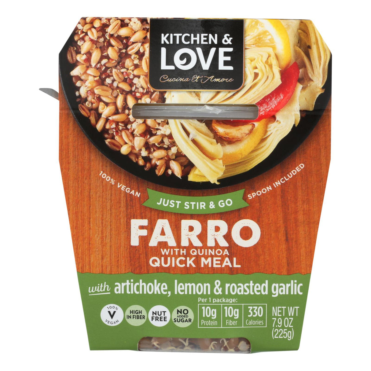 Cucina And Amore Farro Artichoke Lemon Garlic - 7.9 Oz (Pack of 6) - Cozy Farm
