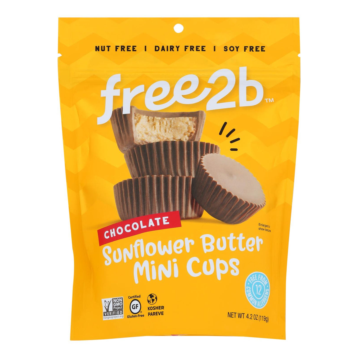 Free 2 B Sun Cups (Pack of 6) - Mini Ice Chocolate - 4.2 Oz - Cozy Farm