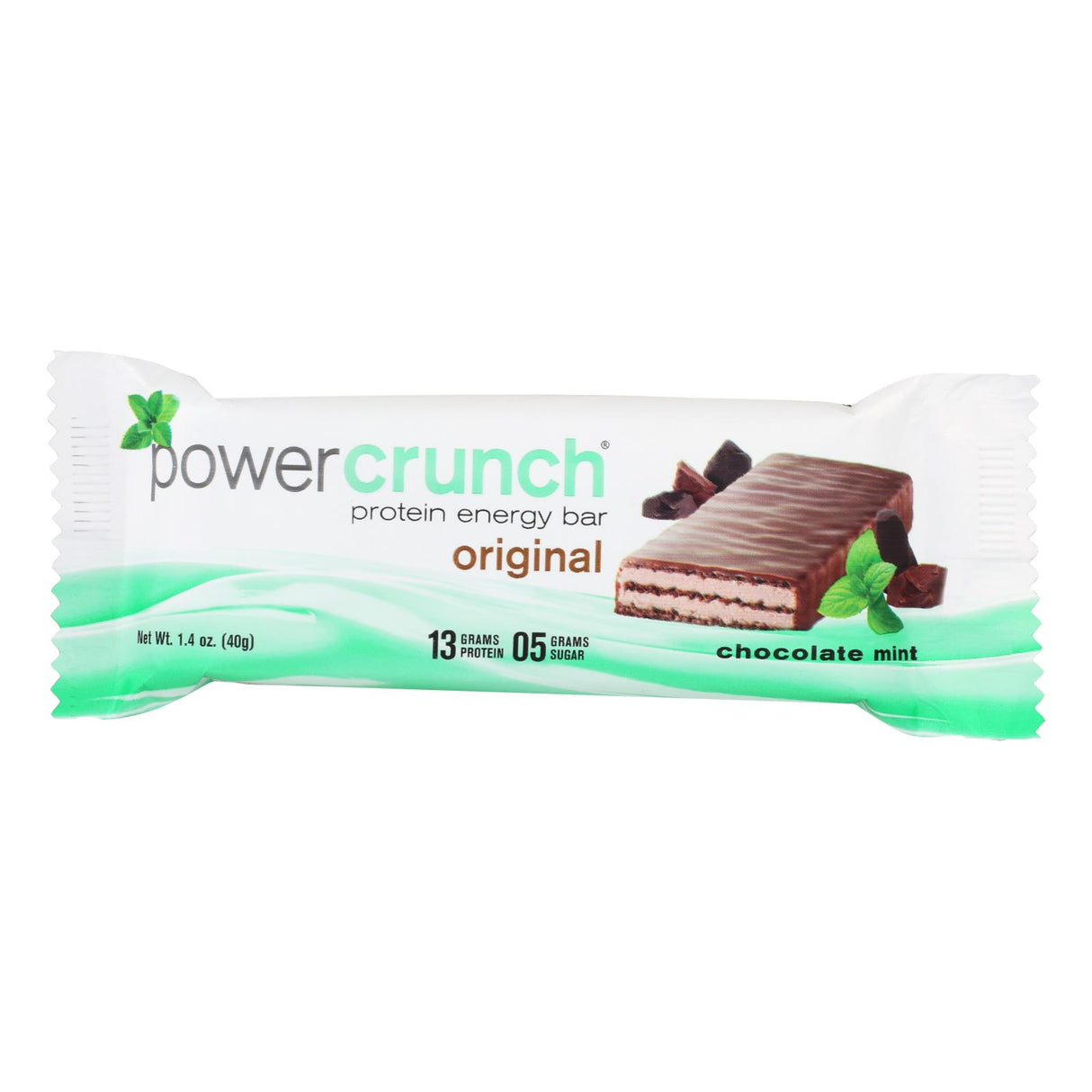 Power Crunch Protein Bars - Chocolate Mint Original - 40 Grm - Case Of 12 - Cozy Farm