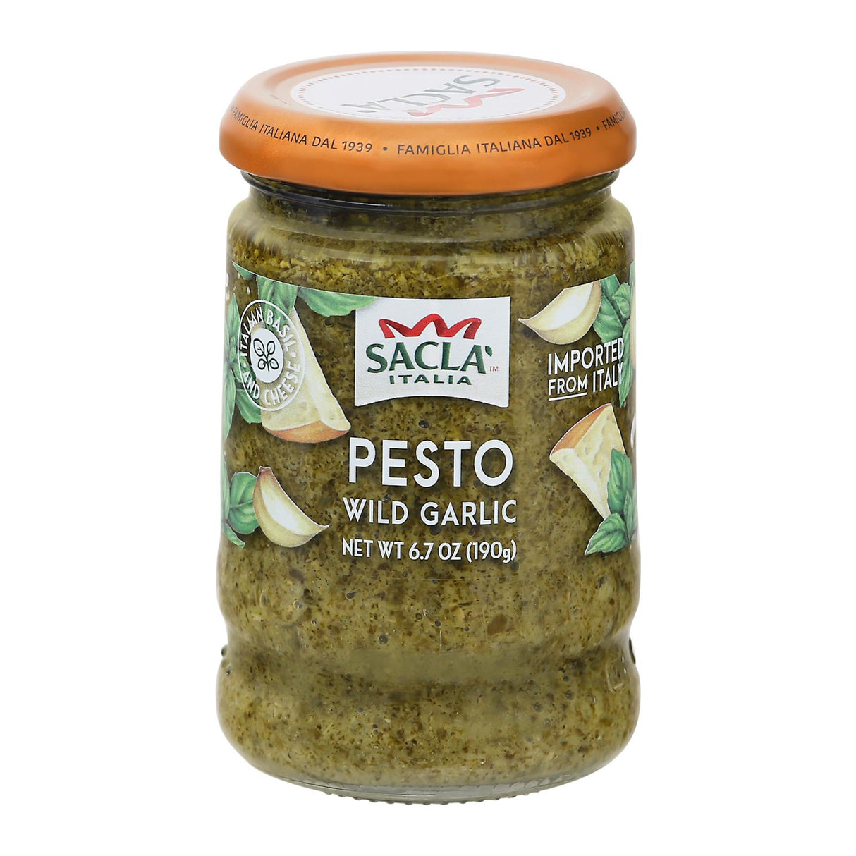Wild Garlic Pesto by Sacla - 6.7 Oz (Pack of 6) - Cozy Farm