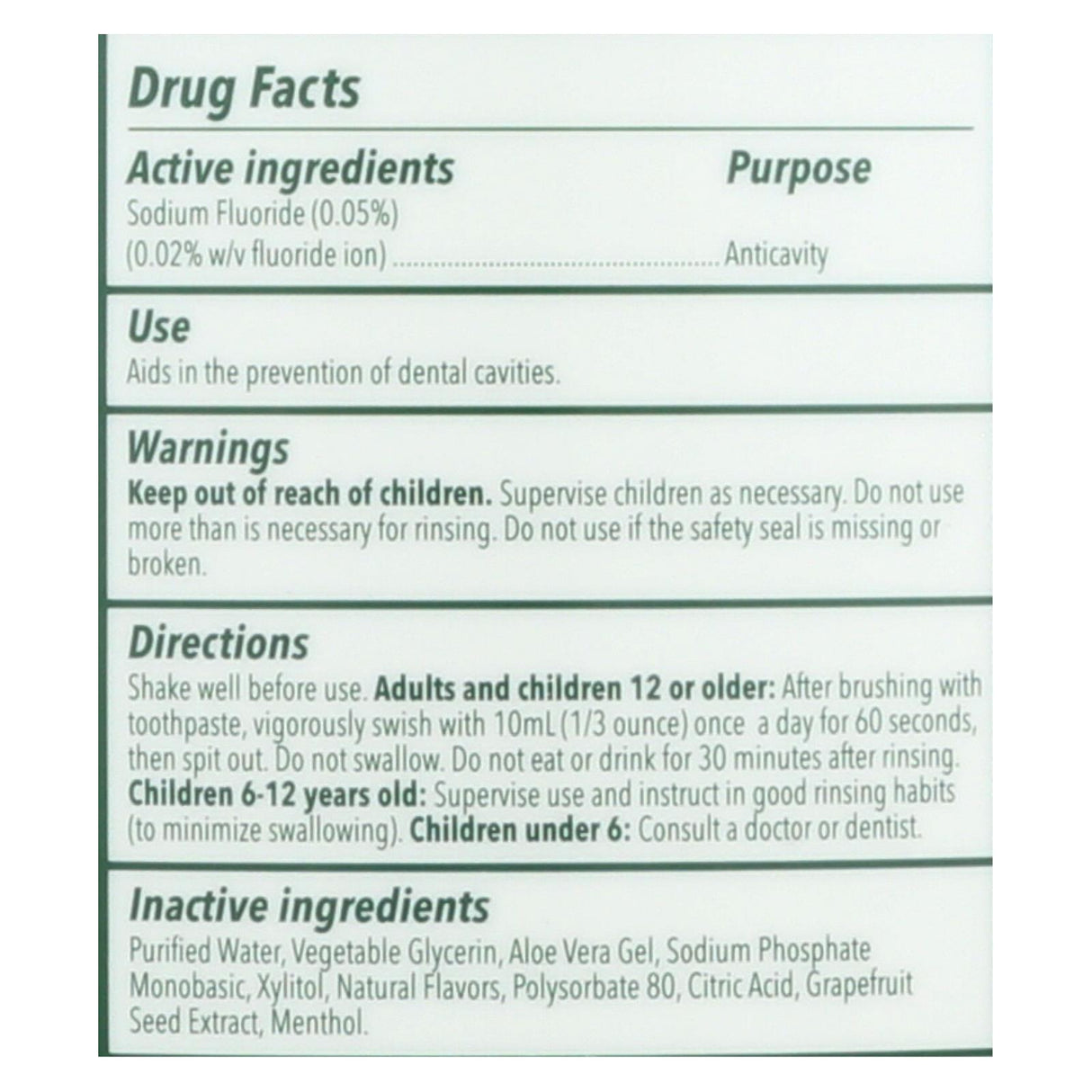 Natural Dentist Healthy Teeth and Gums Anticavity Fluoride Rinse - Fresh Mint - 16.9 oz - Cozy Farm