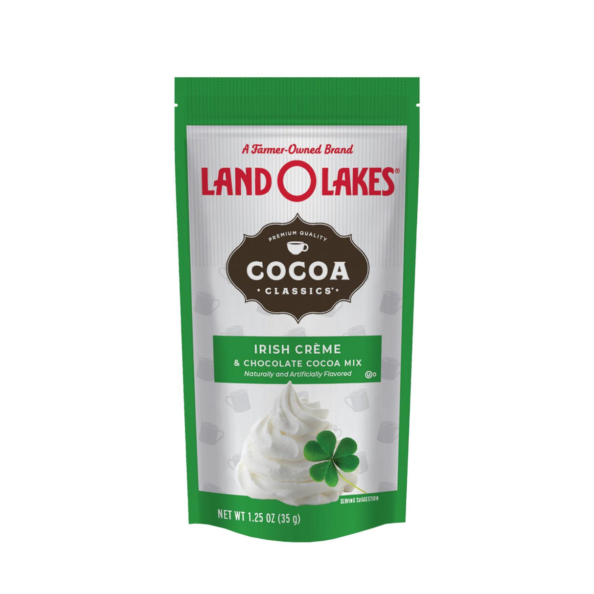 Land O Lakes Irish Crème and Chocolate Cocoa Classic Mix - 1.25 Oz - Pack of 12 - Cozy Farm
