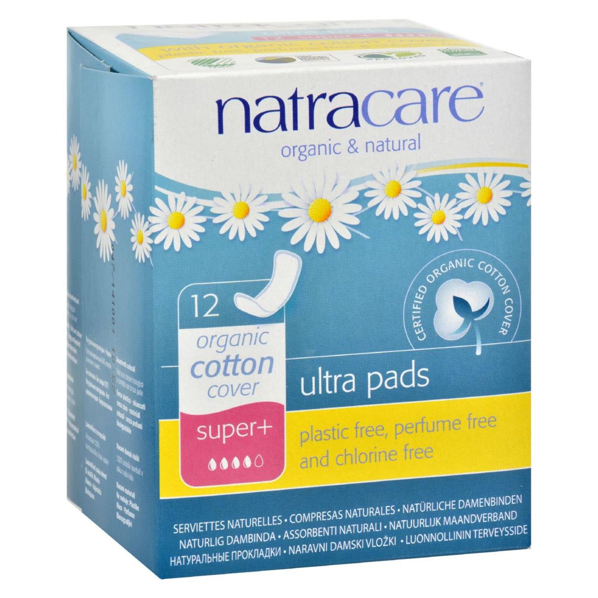 Natracare Ultra Super Plus Organic Cotton Pads - 12 Pack - Cozy Farm