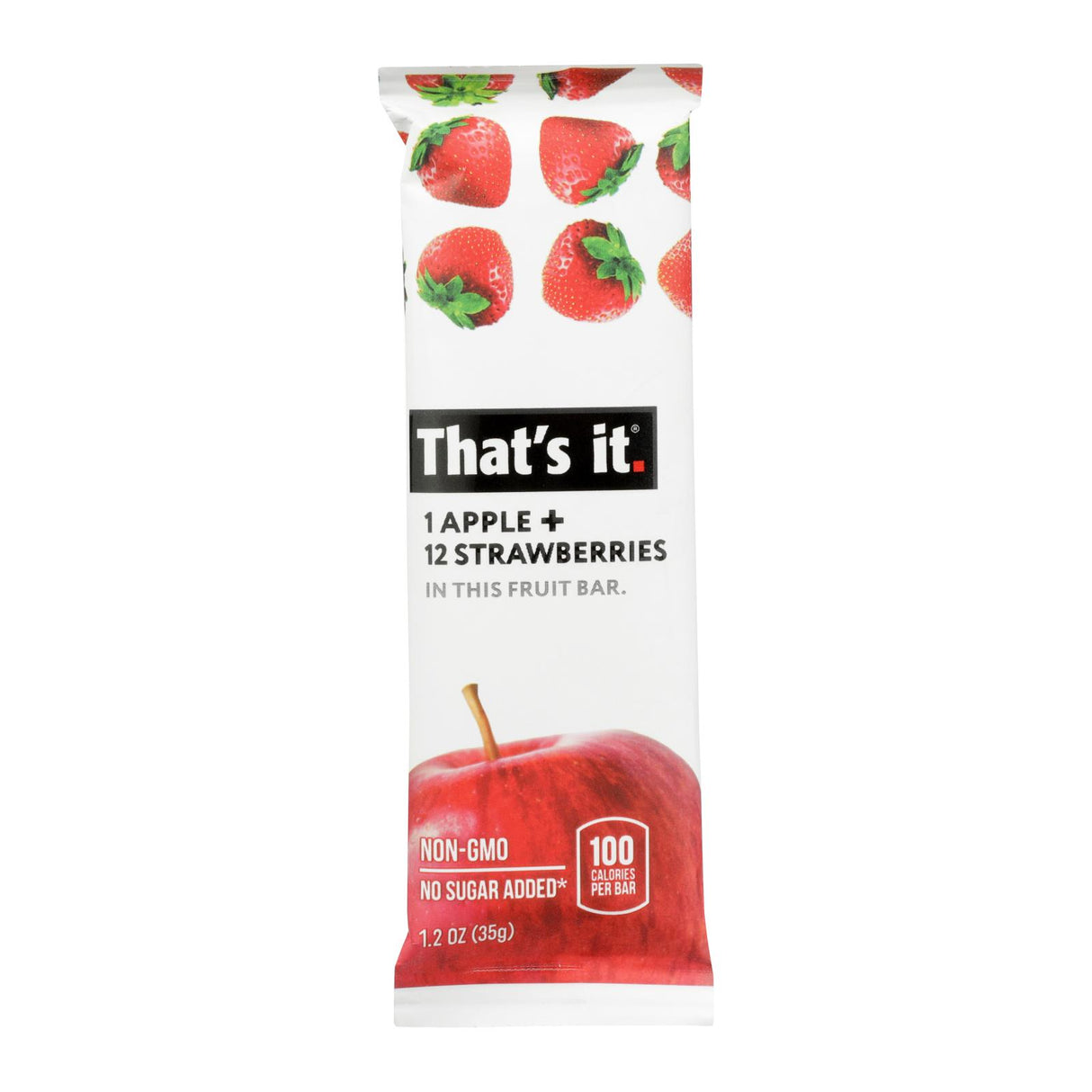 That's It Apple and Strawberry Fruit Bars - 12-Pack, 1.2 Oz Each - Cozy Farm