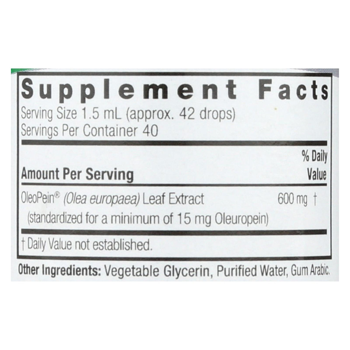 Nature's Answer High-Strength Oleopein Olive Leaf Extract Liquid Extract - Alcohol-Free - 2 Fl Oz - Cozy Farm