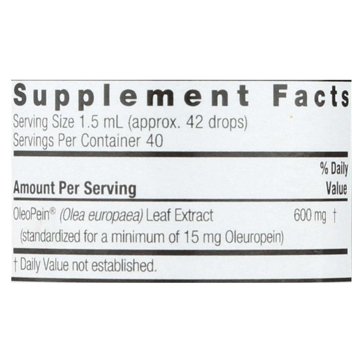 Nature's Answer High-Strength Oleopein Olive Leaf Extract Liquid Extract - Alcohol-Free - 2 Fl Oz - Cozy Farm