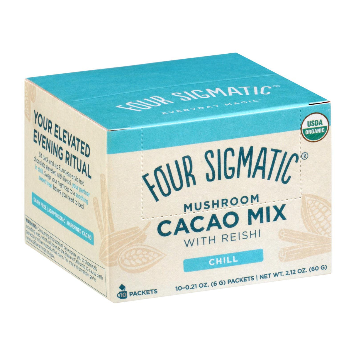 Four Sigmatic Cacao Mix with Reishi Mushroom - 10-Count Pack - Cozy Farm 