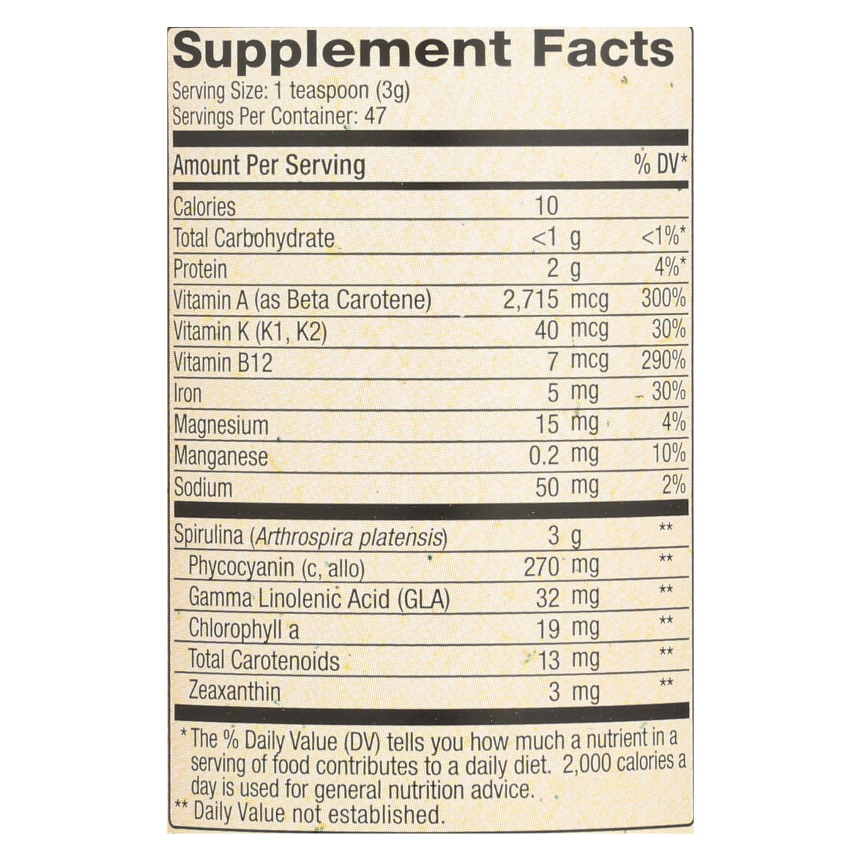 Nutrex Hawaii Pure Hawaiian Spirulina Pacifica (5 Oz.) - Cozy Farm