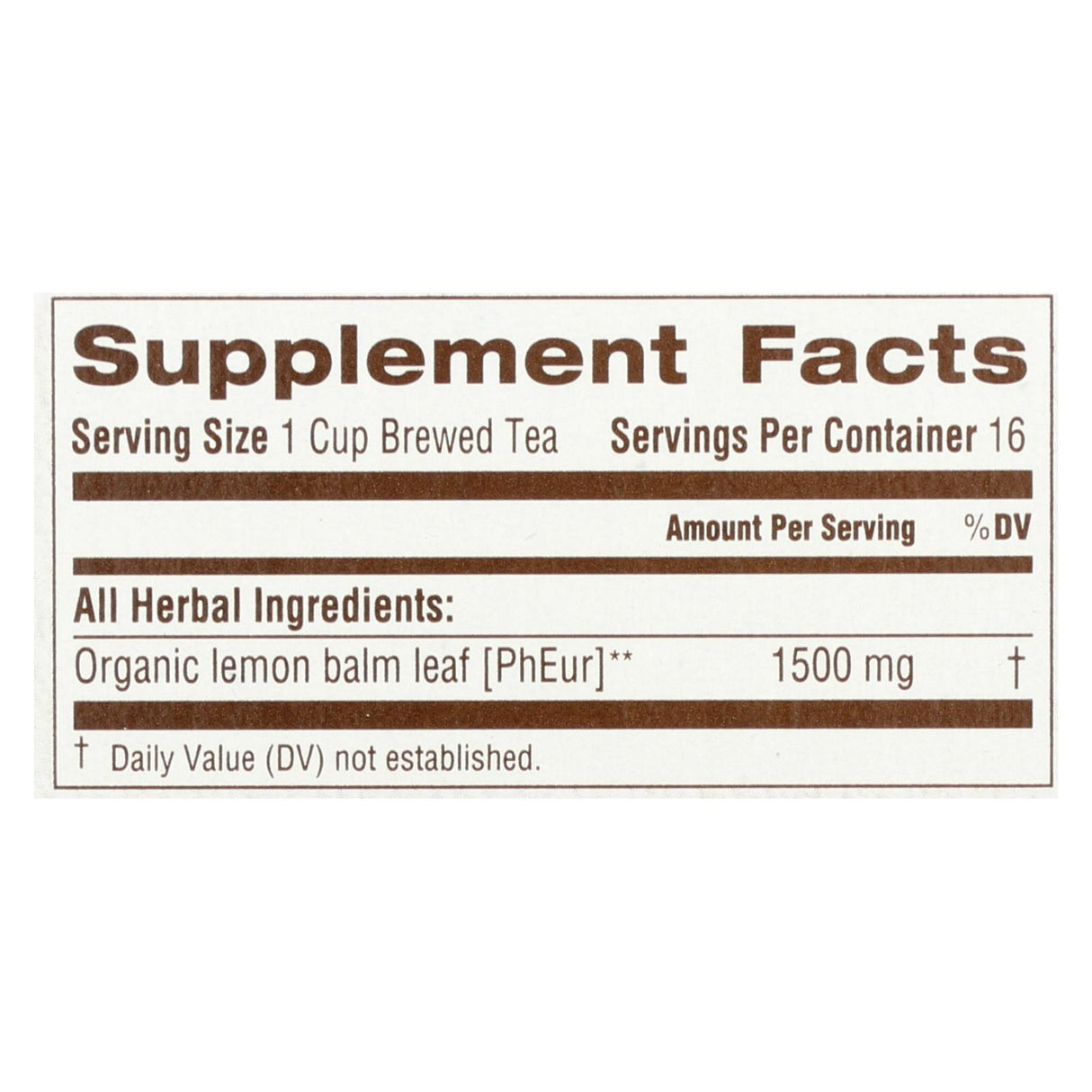 Traditional Medicinals Lemon Balm Herbal Tea, 16 Tea Bags (Pack of 6) - Cozy Farm