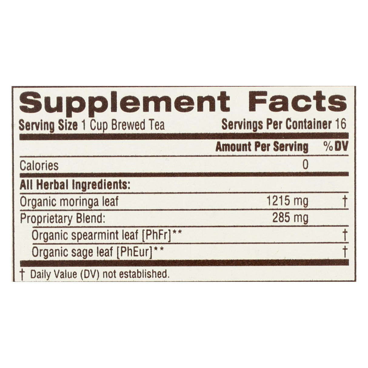 Traditional Medicinals Moringa Spearmint Sage Organic Herbal Tea, 6 Packs of 16 Tea Bags - Cozy Farm