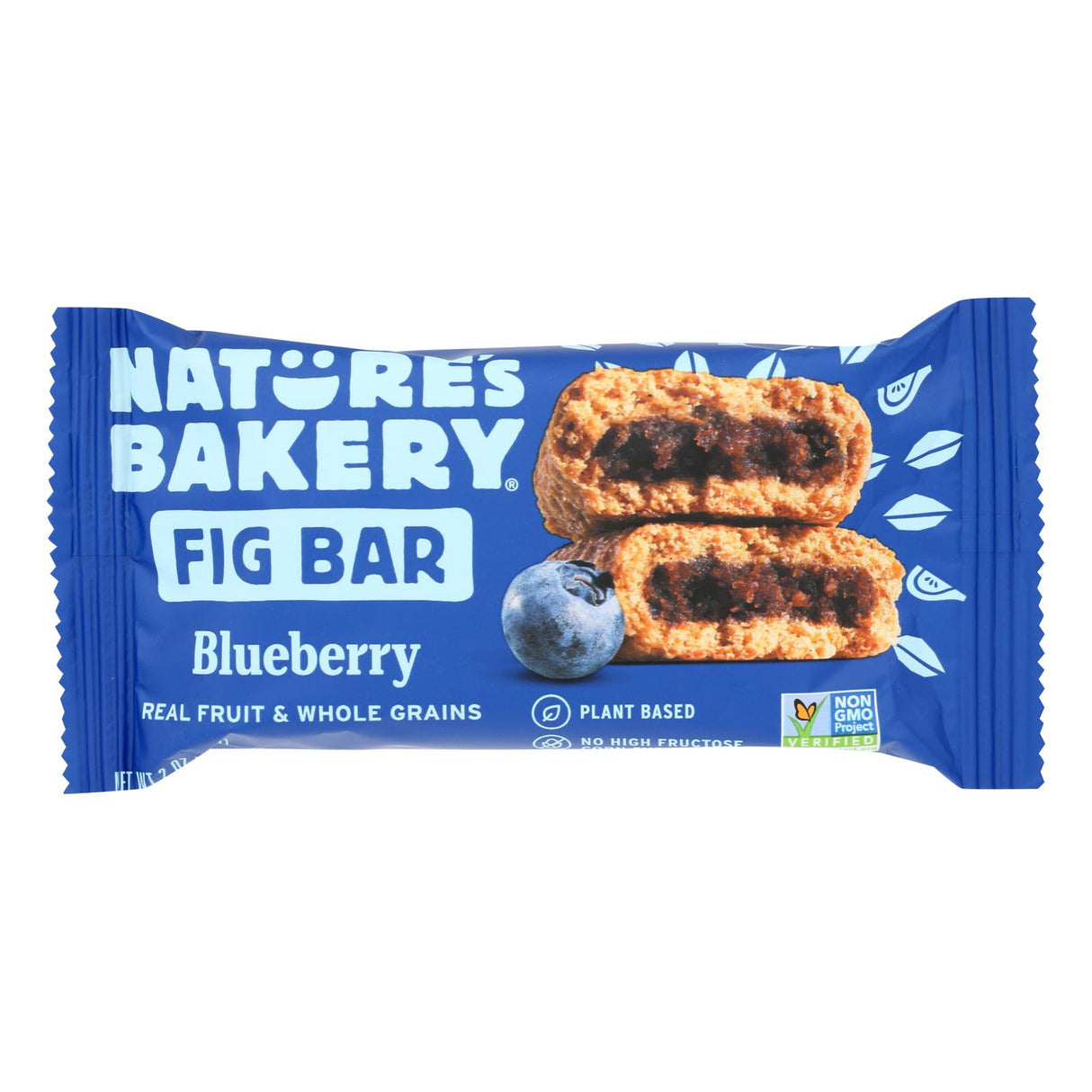 Nature's Bakery Blueberry Stone Ground Whole Wheat Fig Bars - 2 Ounce Pack of 12 - Cozy Farm