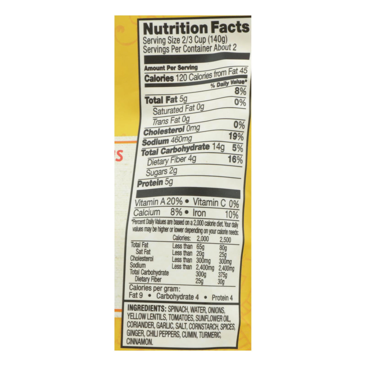 Tasty Bite Authentic Indian Cuisine Spinach Dal, 6 Pack - 10 Oz Each - Cozy Farm