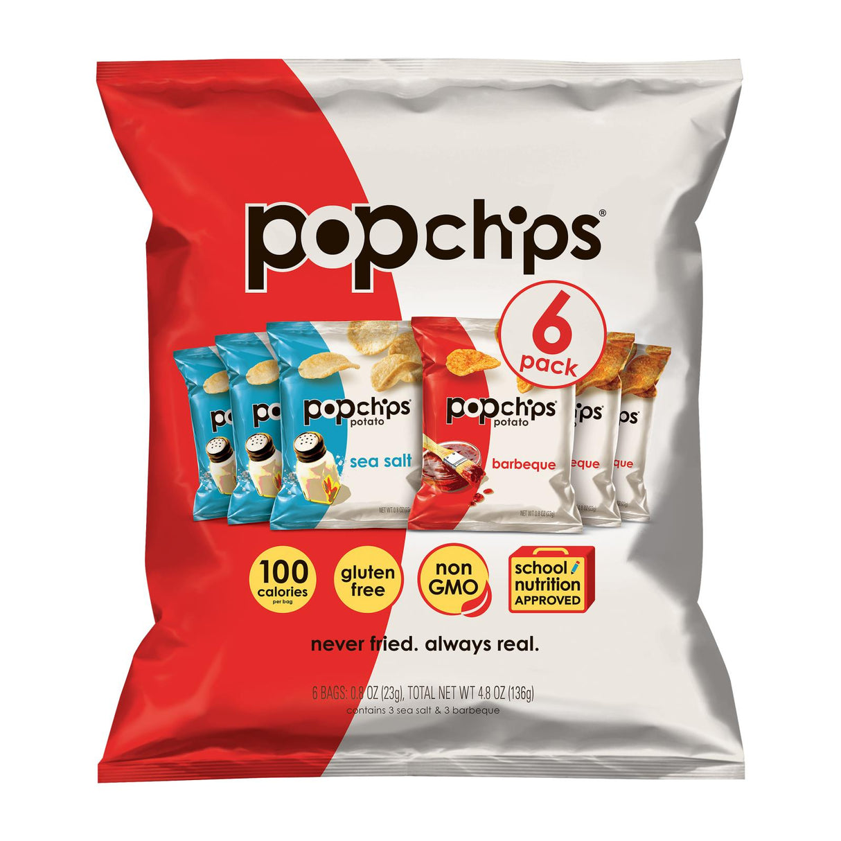 Popchips Potato Chips - 4.8 oz. Case of 12 - Cozy Farm