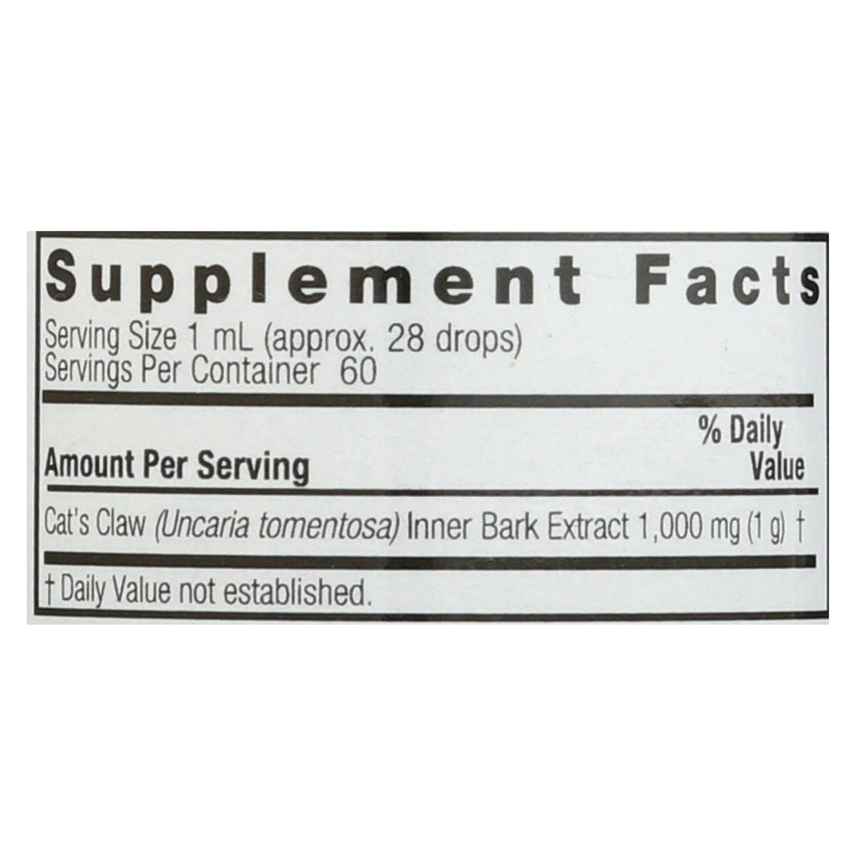 Nature's Answer Cat's Claw Inner Bark Extract - 2 Fl Oz - Cozy Farm