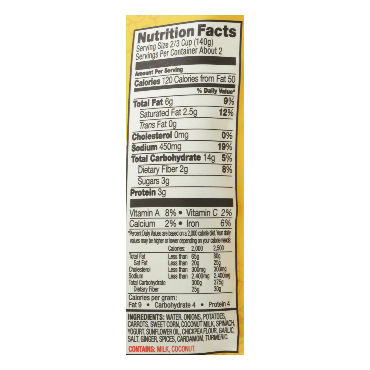 Tasty Bite Indian Cuisine Vegetable Korma - 10 Oz (Pack of 6) - Cozy Farm