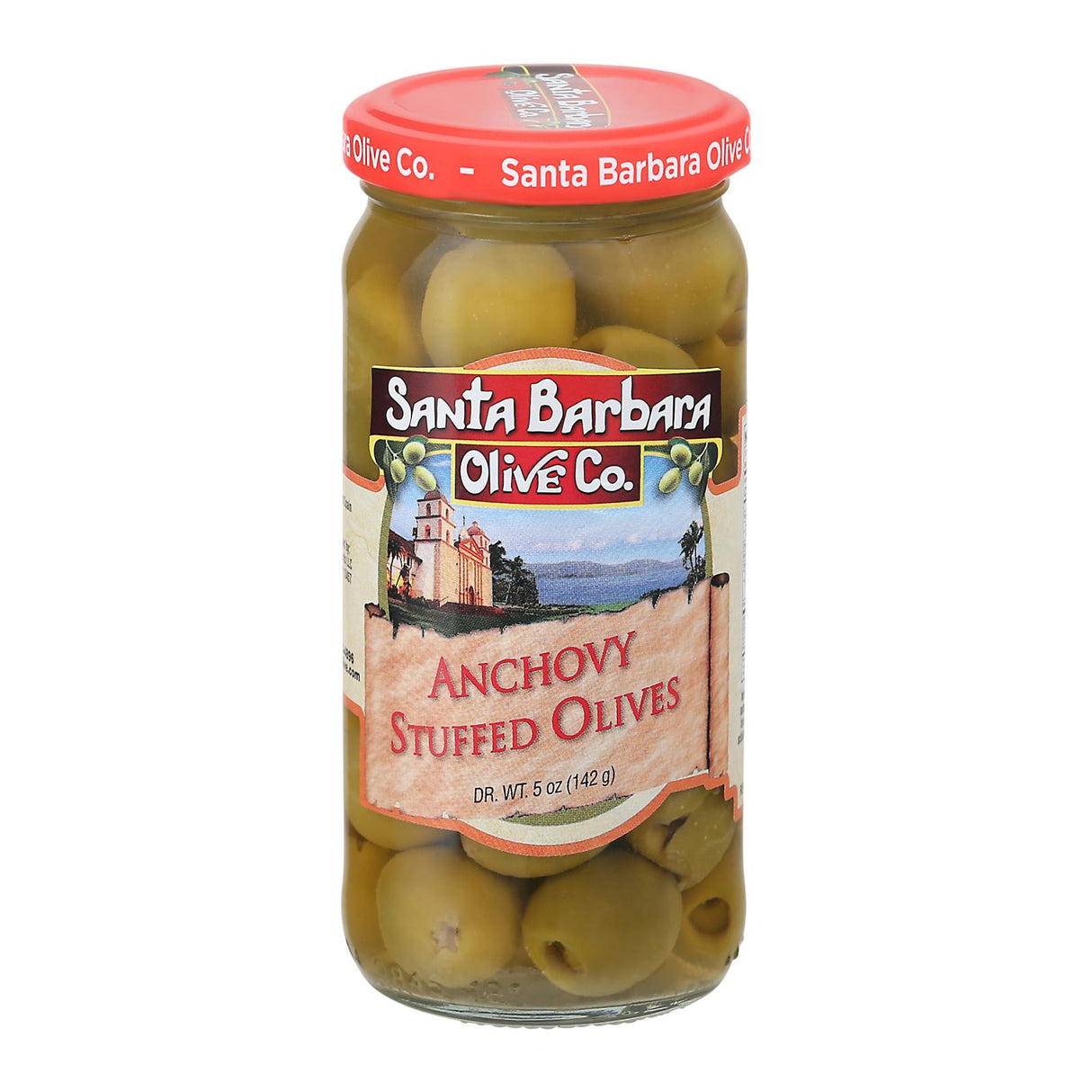 Santa Barbara Olive Co. Anchovy Stuffed Olives, 5 Oz, Case of 6 - Cozy Farm