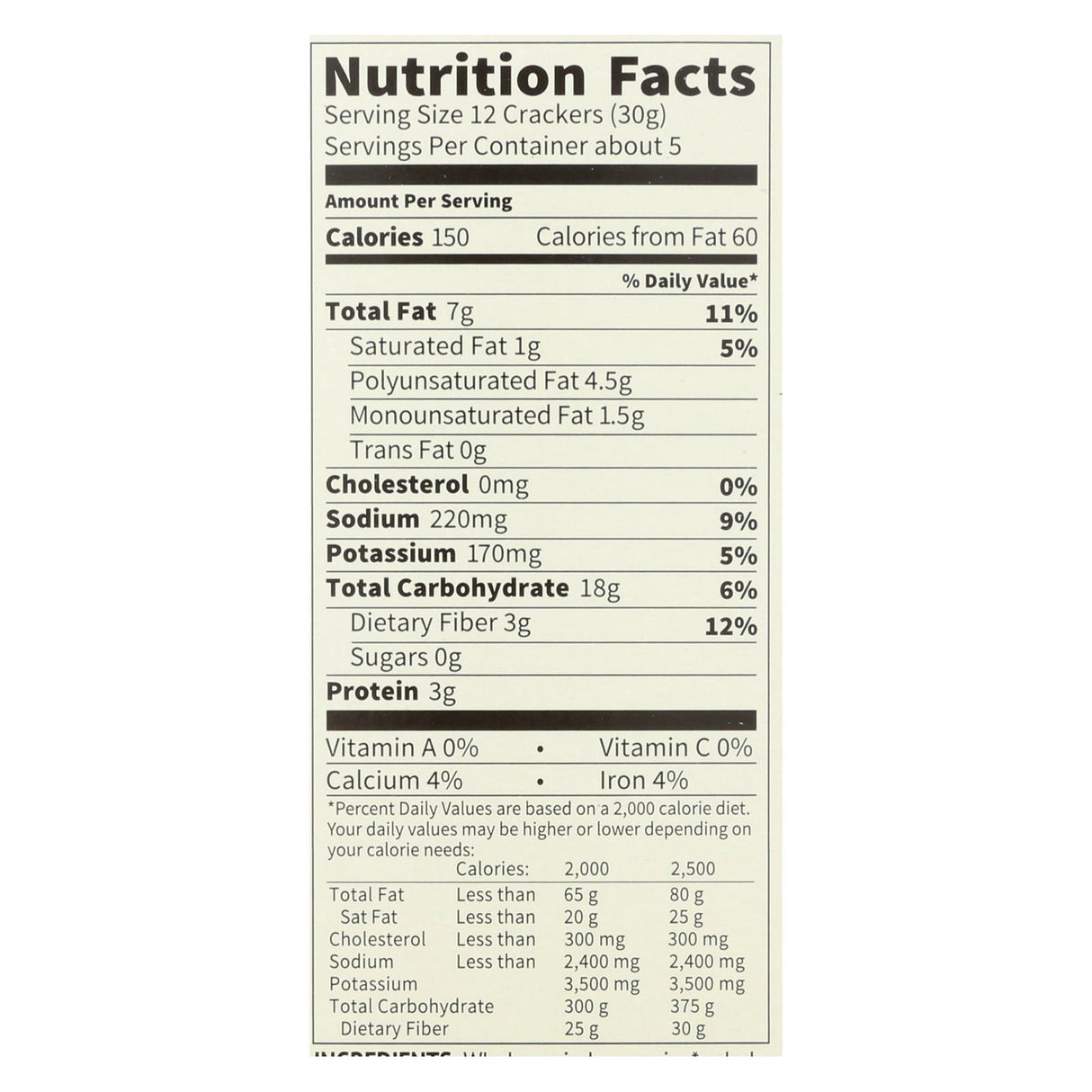 Mary's Gone Crackers Super Seed Basil & Garlic, 5.5 Oz (Pack of 6) - Cozy Farm