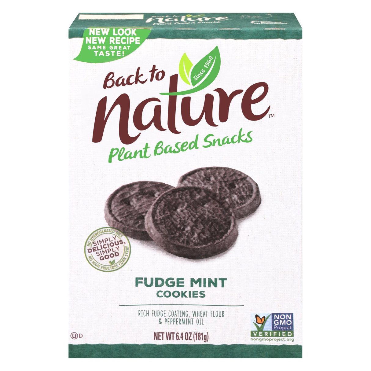 Back To Nature Mint Fudge Cookies, 6.4 Oz. (Pack of 6) - Cozy Farm