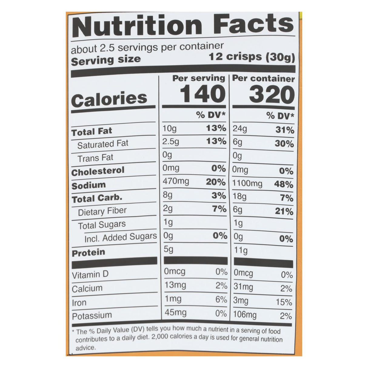 Hippie Snacks Avocado Crisps Sea Salt - 2.5 Oz. (Pack of 8) - Cozy Farm