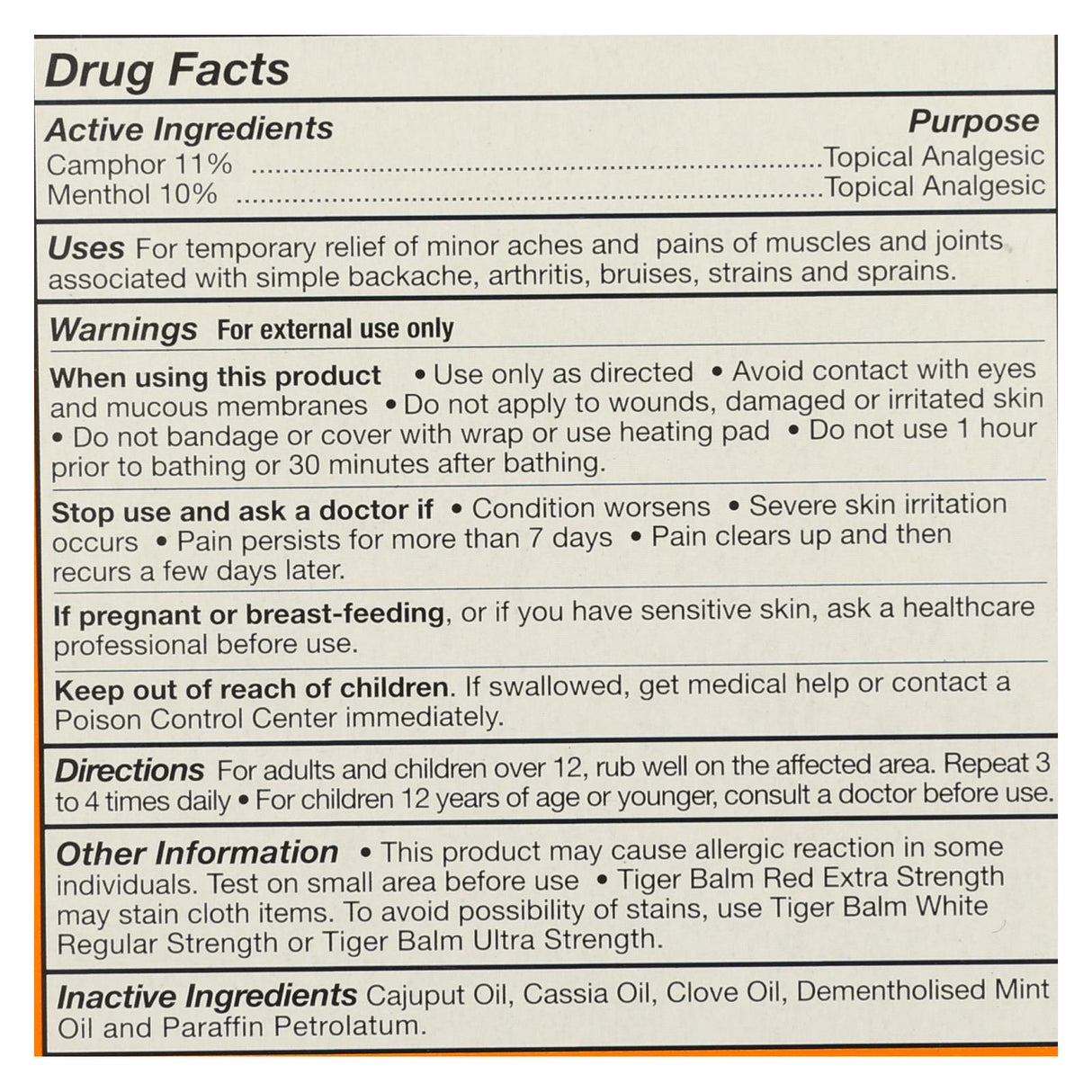 Tiger Balm Extra Strength Pain Relieving Ointment - 0.63 Oz 6-Pack - Cozy Farm