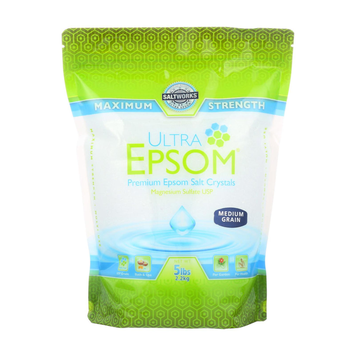 Ultra Epsom Salt (Pack of 5 Lbs - Medium Grain) - Cozy Farm