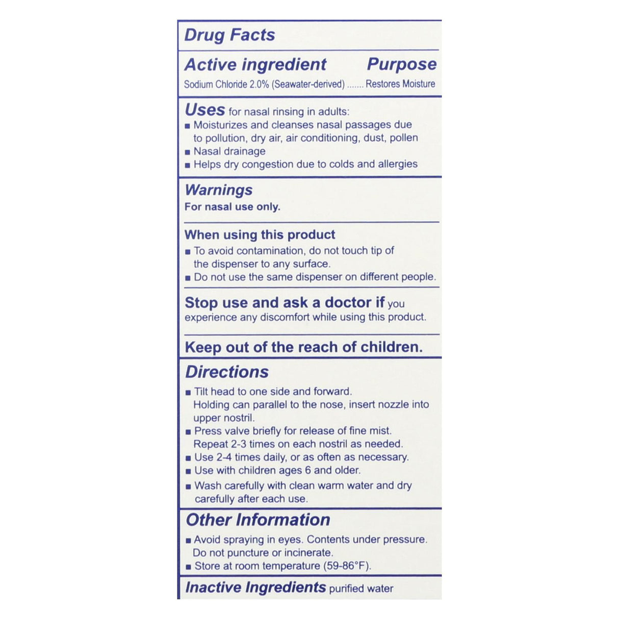 Ancient Secrets Breathe Again Nasal Spray - Relieves Nasal Congestion, 3.38 Fl Oz - Cozy Farm