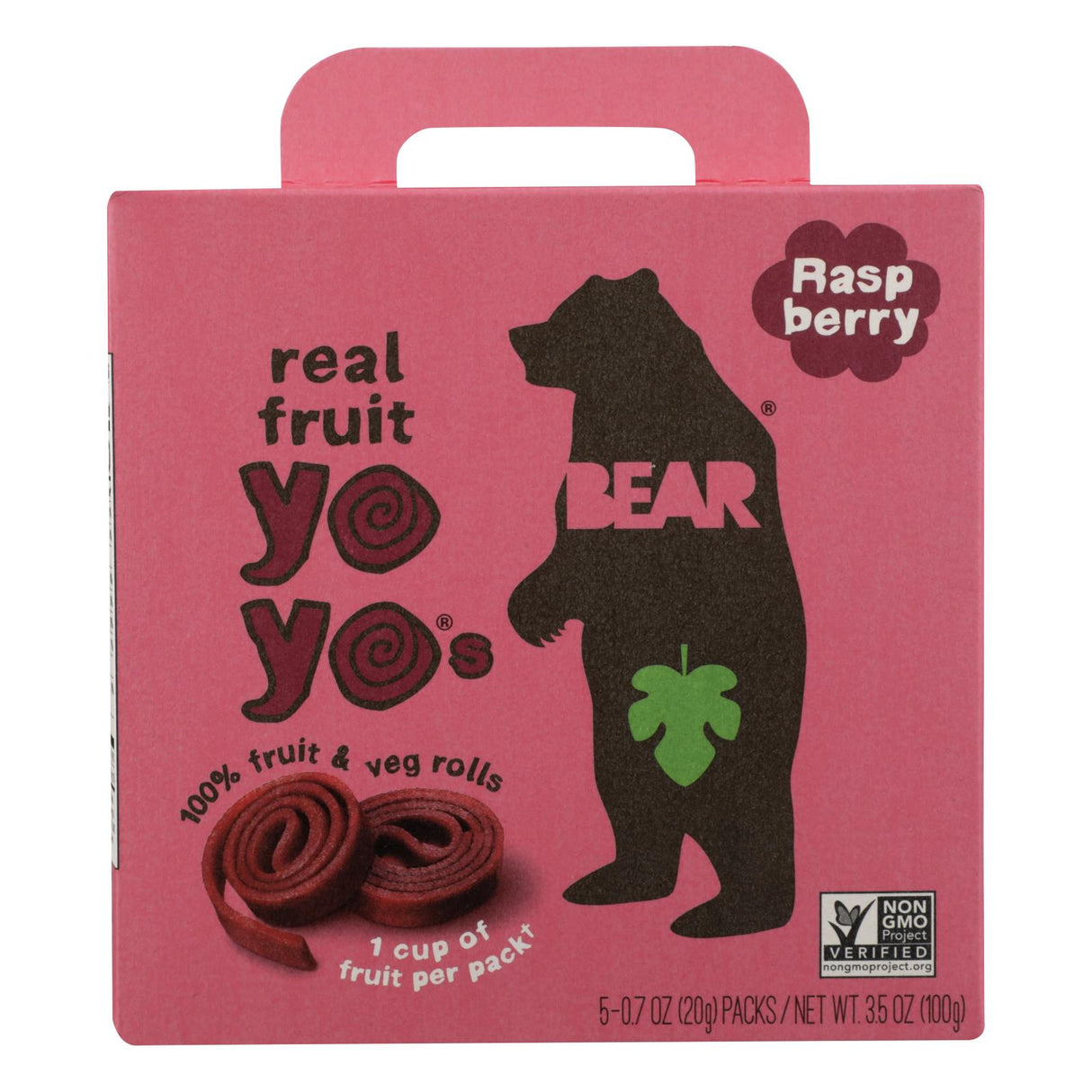 Bear Real Fruit Yoyo Snacks for Kids - Raspberry Goodness (Pack of 6 - 3.5 Oz.) - Cozy Farm