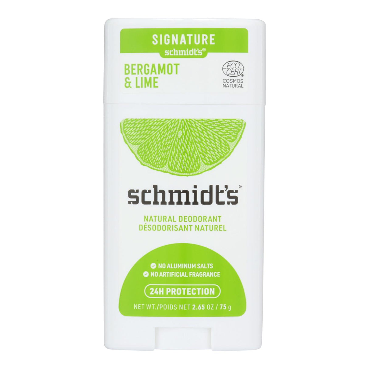 Schmidt's Deodorant Bergamot & Lime Stick - 2.65 Oz - Cozy Farm