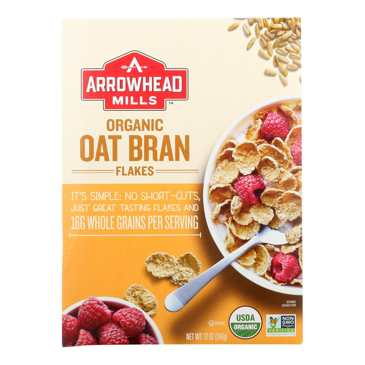 Arrowhead Mills Oat Bran Flakes, Case of 6 - 12 oz. Boxes - Cozy Farm