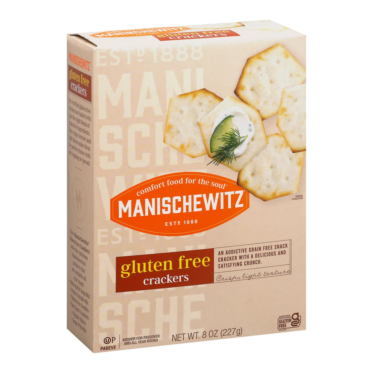 Manischewitz Gluten-Free Crackers, 8 Oz (Pack of 12) - Cozy Farm