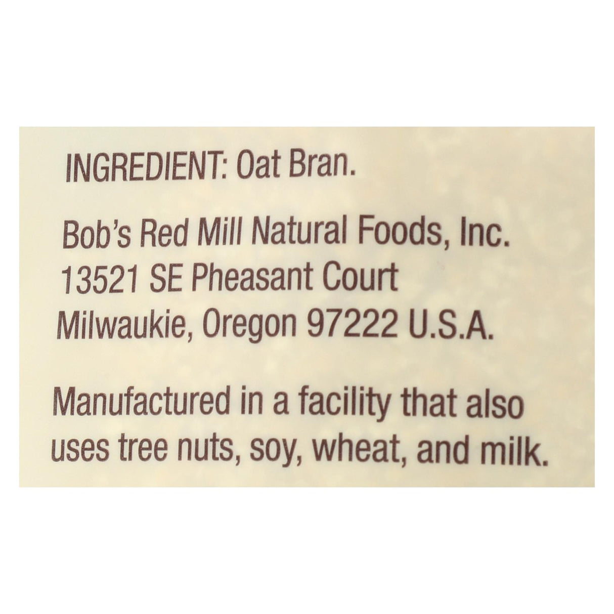 Bob's Red Mill Whole Grain Rolled Oat Bran | Rich in Fiber | 4-Pack, 40 Oz. - Cozy Farm