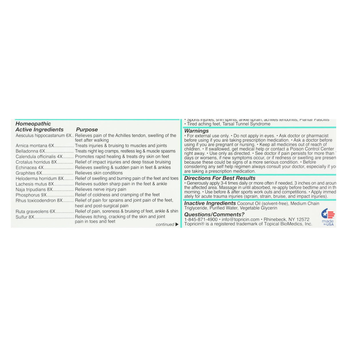 Topricin Foot Therapy - Anti-Fungal Cream for Athletes Foot - 2 Oz - Cozy Farm